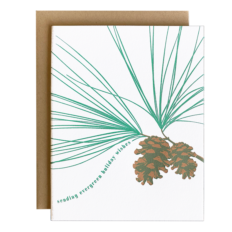 Navy Midnight Press - Wholesale Season's Greetings Card - Evergreen Holiday Card1