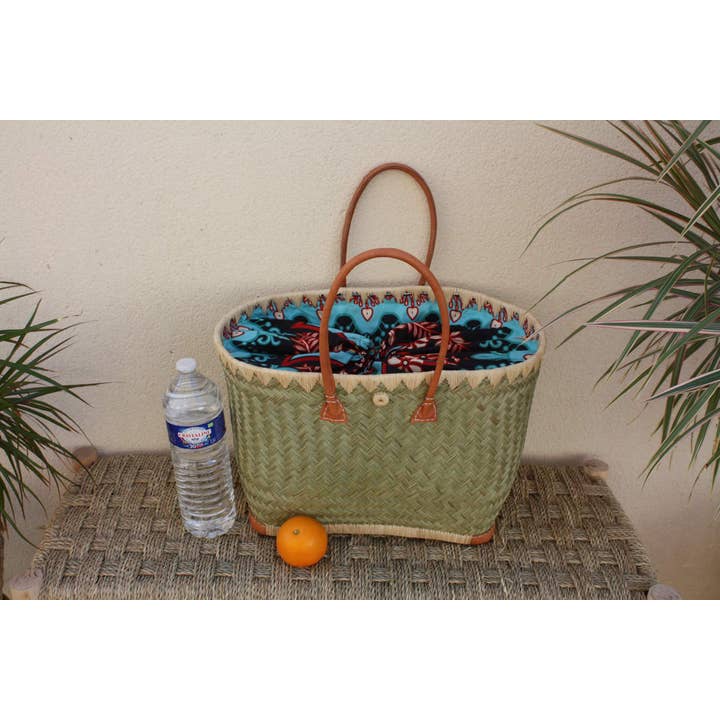 Boutique Huléti - Wholesale Beach Bag - NICE Straw tote bag basket - 3 SIZES - Long handles - ideal shopping, markets, work, beach... raffia rush palm tree4