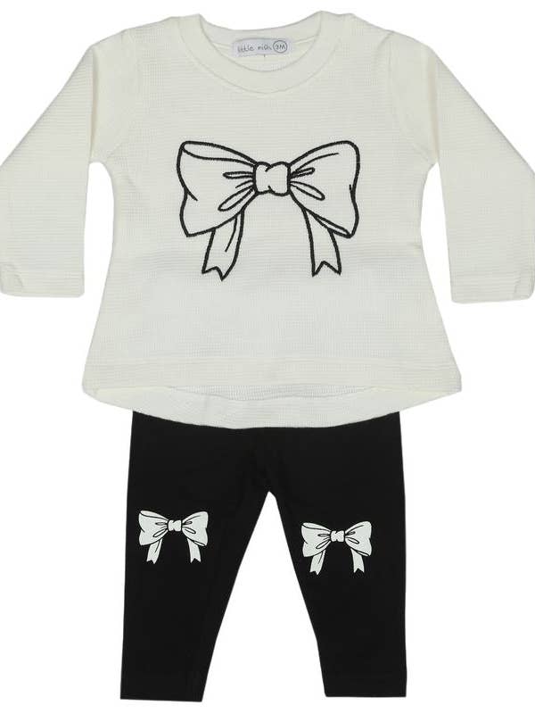 TL4762 Bows Thermal A-line Top and Legging Set for wholesale by 🤍Baby Steps and Mish Kids