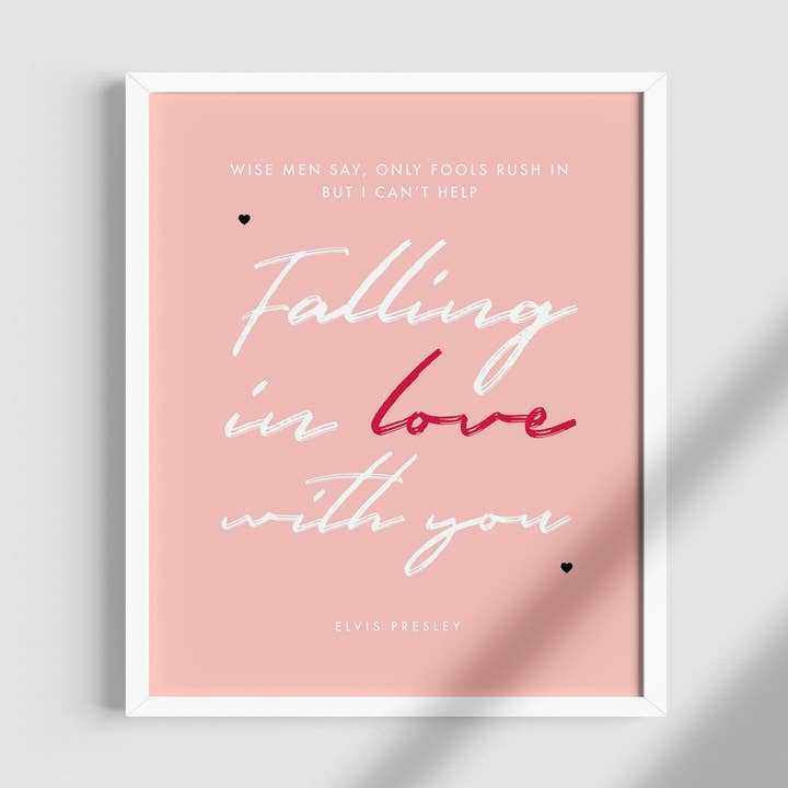 Elvis Presley/ Elvis/ Falling in love/ Valentines/ colourful for wholesale by Eli & Emmie