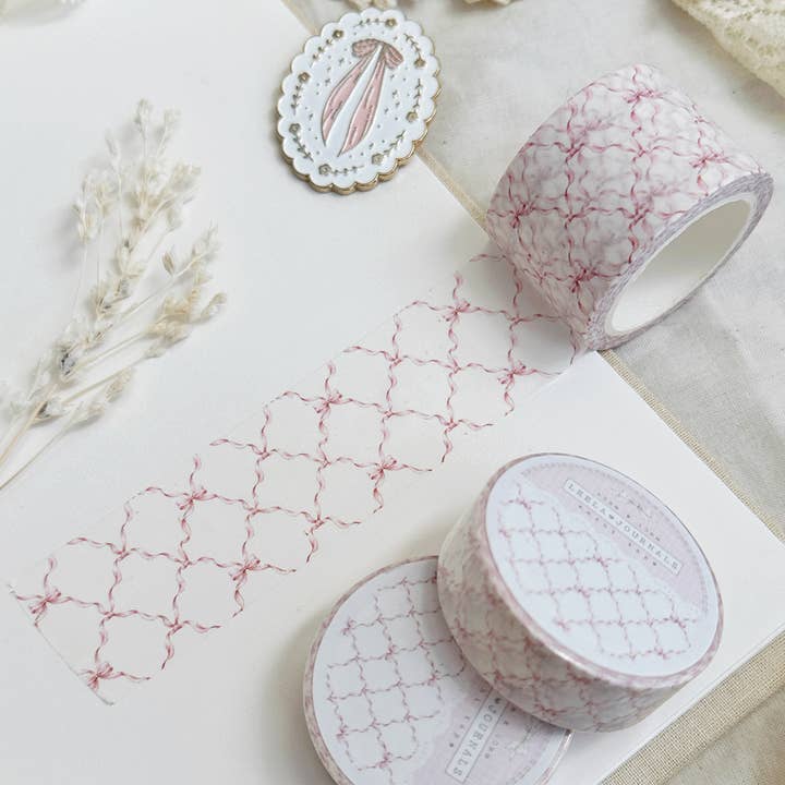 leelajournals – Großhandel Washi-Tape – Washi-Tape mit Schleifenmotiv und Spalier