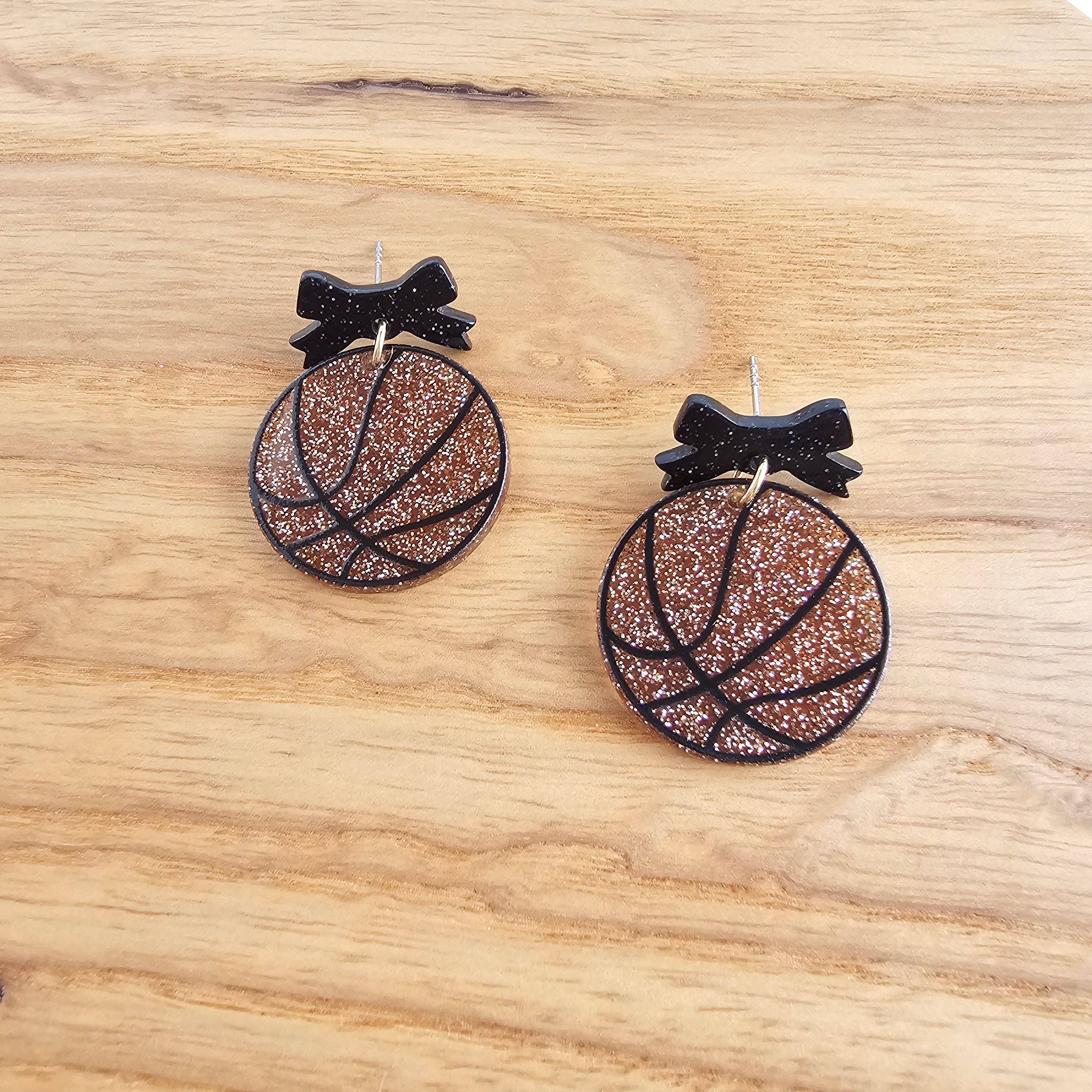 Spiffy & Splendid - Wholesale Dangle Earrings - Bow Basketball Earrings // Jewelry, Earrings, Game Day11