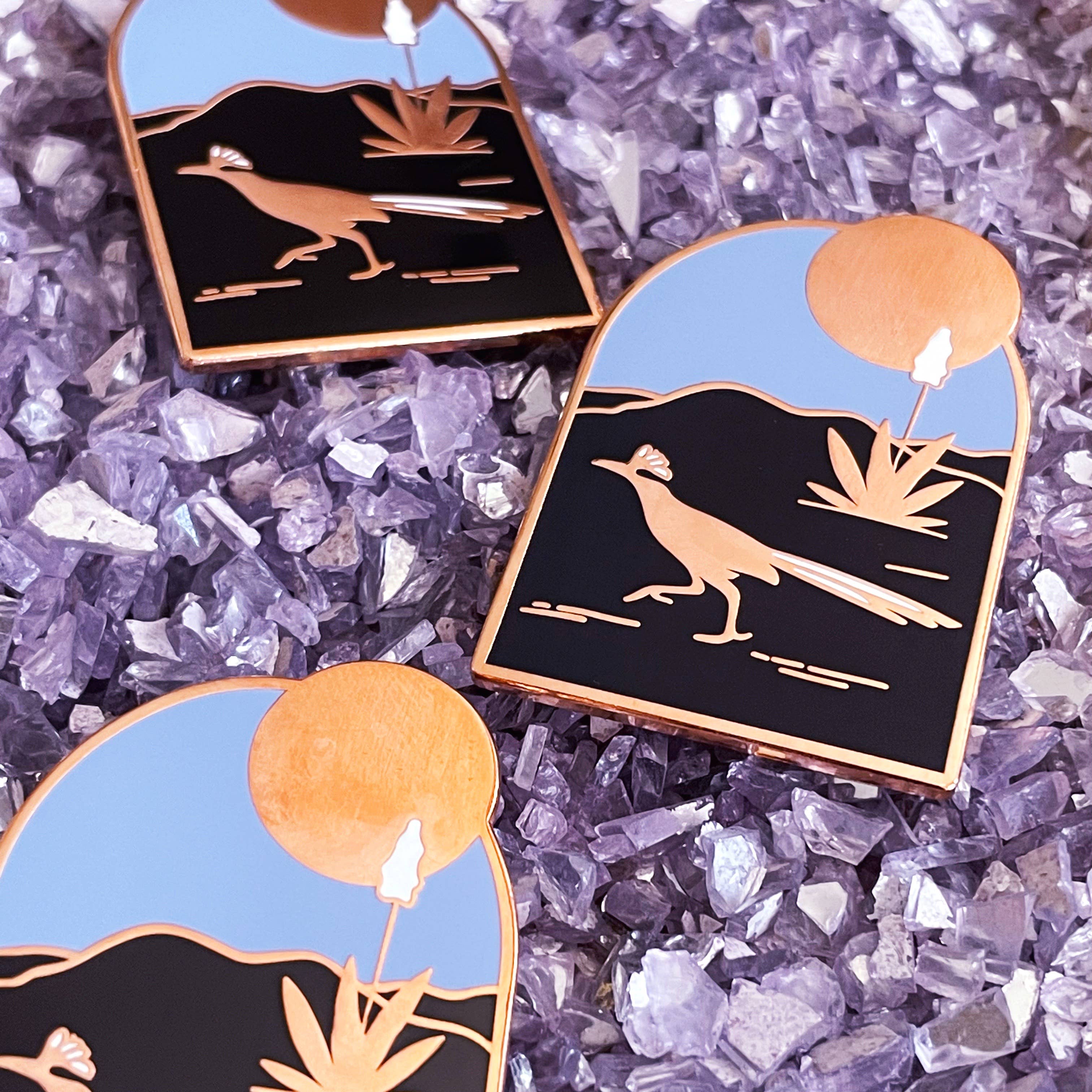 Mother of the Moon - Wholesale Lapel Pin/Button - Desert Roadrunner Enamel Pin2