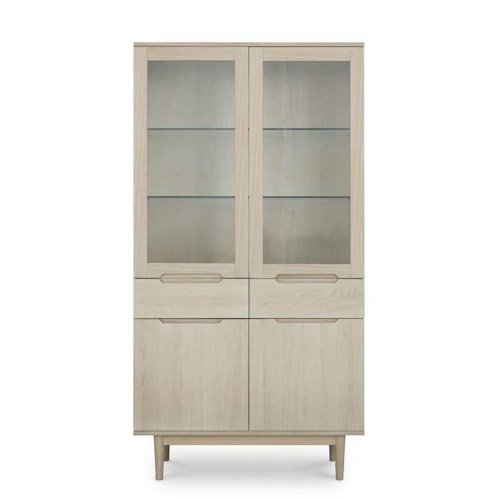 Vitrine avec éclairage LED Kerteminde - Huile blanche pour la vente par Furnhouse