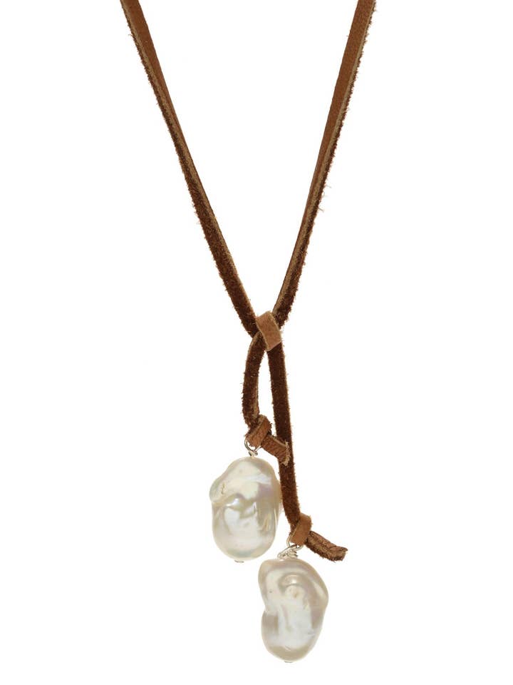 Baroque Lariat - white/light brown for wholesale by In2 design