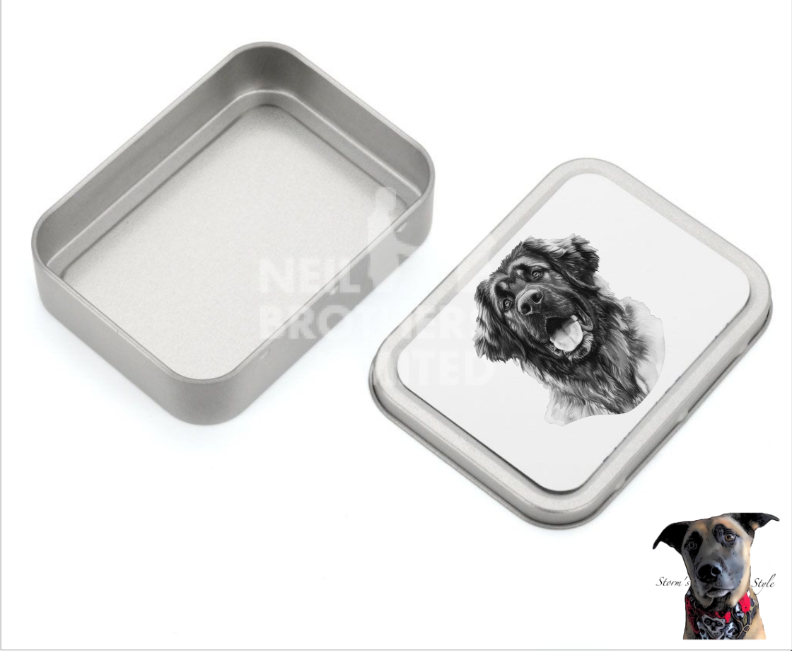 Storms Style - Vente Bocal à friandises – chien - Boîte à friandises en métal pour petit chien noir et gris - de nombreuses races31