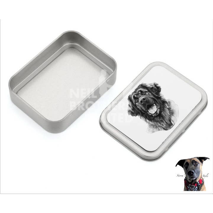 Storms Style - Wholesale Pet Treat Jar - Dog - Black and Grey Small Dog Metal Treat Tin - lots of breeds31