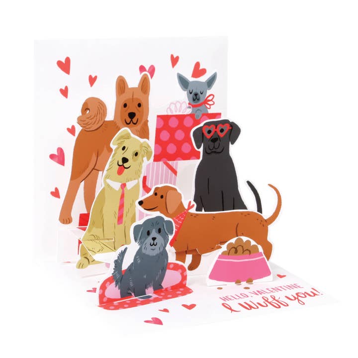 Pop Up 3D Treasure Valentine I Wuff You für den Großhandel von Popshots Studios