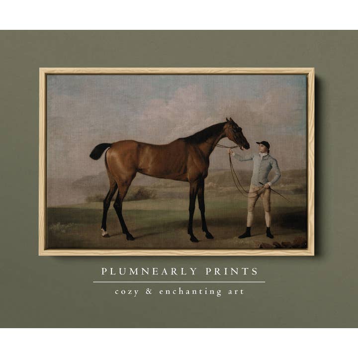 Plumnearly Prints - Wholesale Canvas Art - Vintage Horse Portrait Oil Painting Framed Canvas Art 11