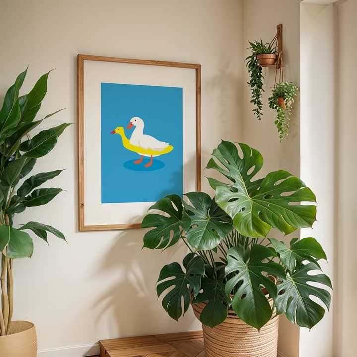 Burones - Wholesale Art Print - Artprint Eend met Zwembandje4