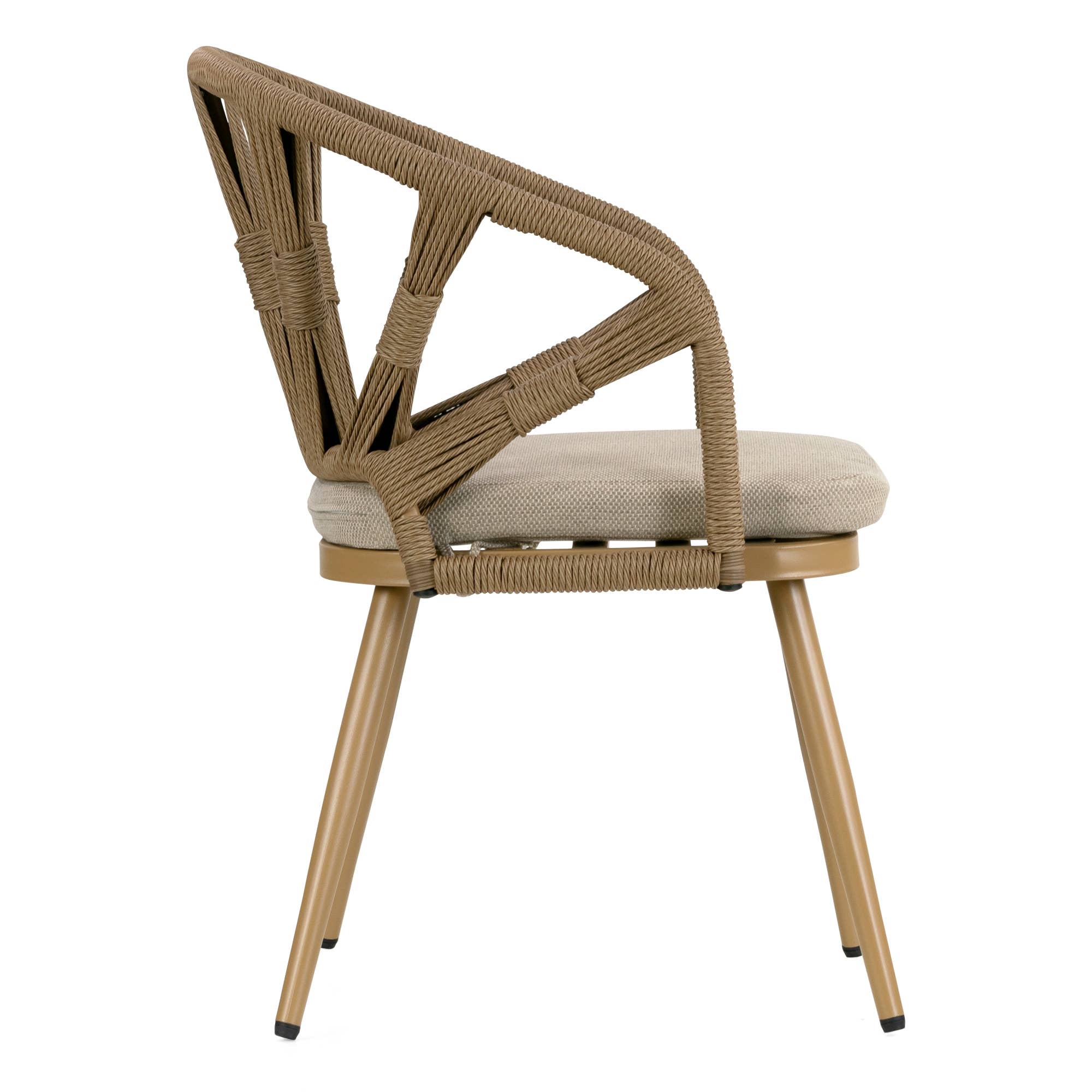 Glamour Home - Wholesale Patio Chair - Set of 2 Binda Brown Outdoor Dining Chair7