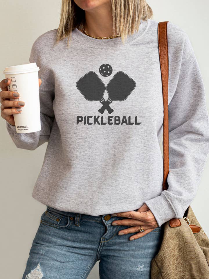 Sweat-shirt imprimé Pickleball Paddles Crew pour la vente par Fan Gear Central