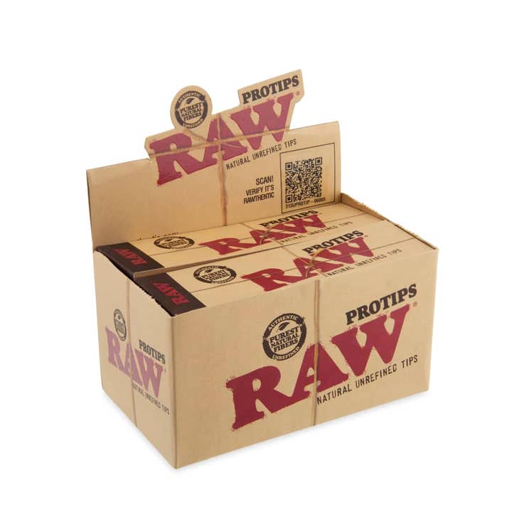 Cannatron - Wholesale Retailer Display - Paper & Novelty - RAW Papers Pro Tips Filter Tips 21pk Booklet 24ct Display