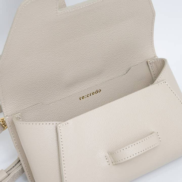 Unofuku - Wholesale Shoulder Bag - Women's - re:credo Noemi 4-Way Shoulder Bag (Beige)3