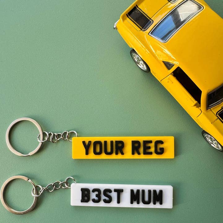 Personalized Car Number Plate Keychain – Custom Keyring | Perfect Gift for Car Lovers & New Drivers! for wholesale by Preneel3dUniverse