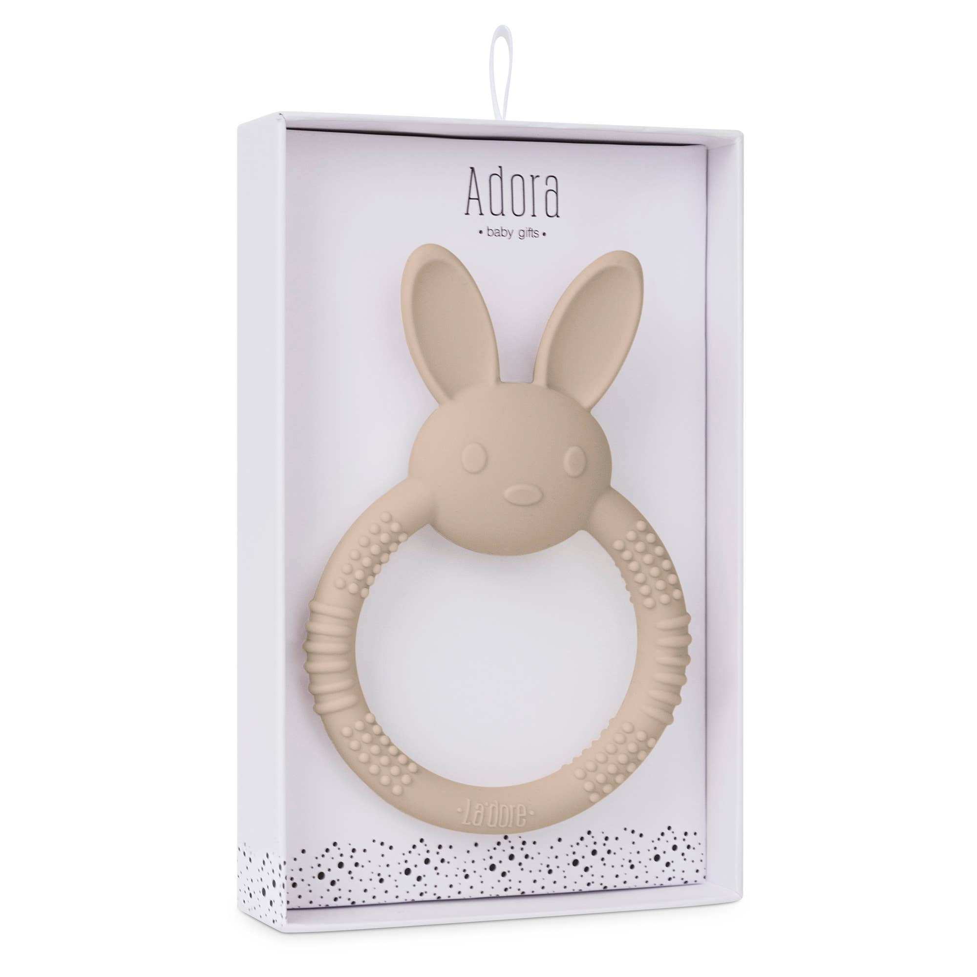 Adora Baby Gifts - Vente Anneau de dentition sans clip – bébé - Anneau de dentition Bebe Bunny - Selle1