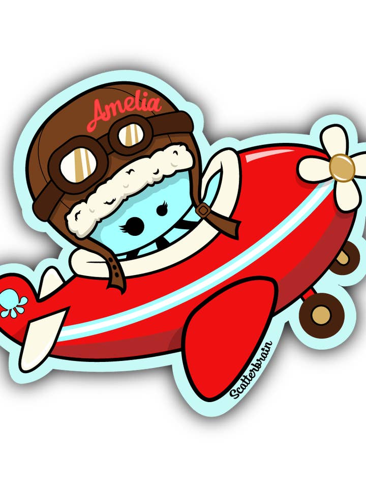Amelia Vinyl Sticker for wholesale by Scatterbrain