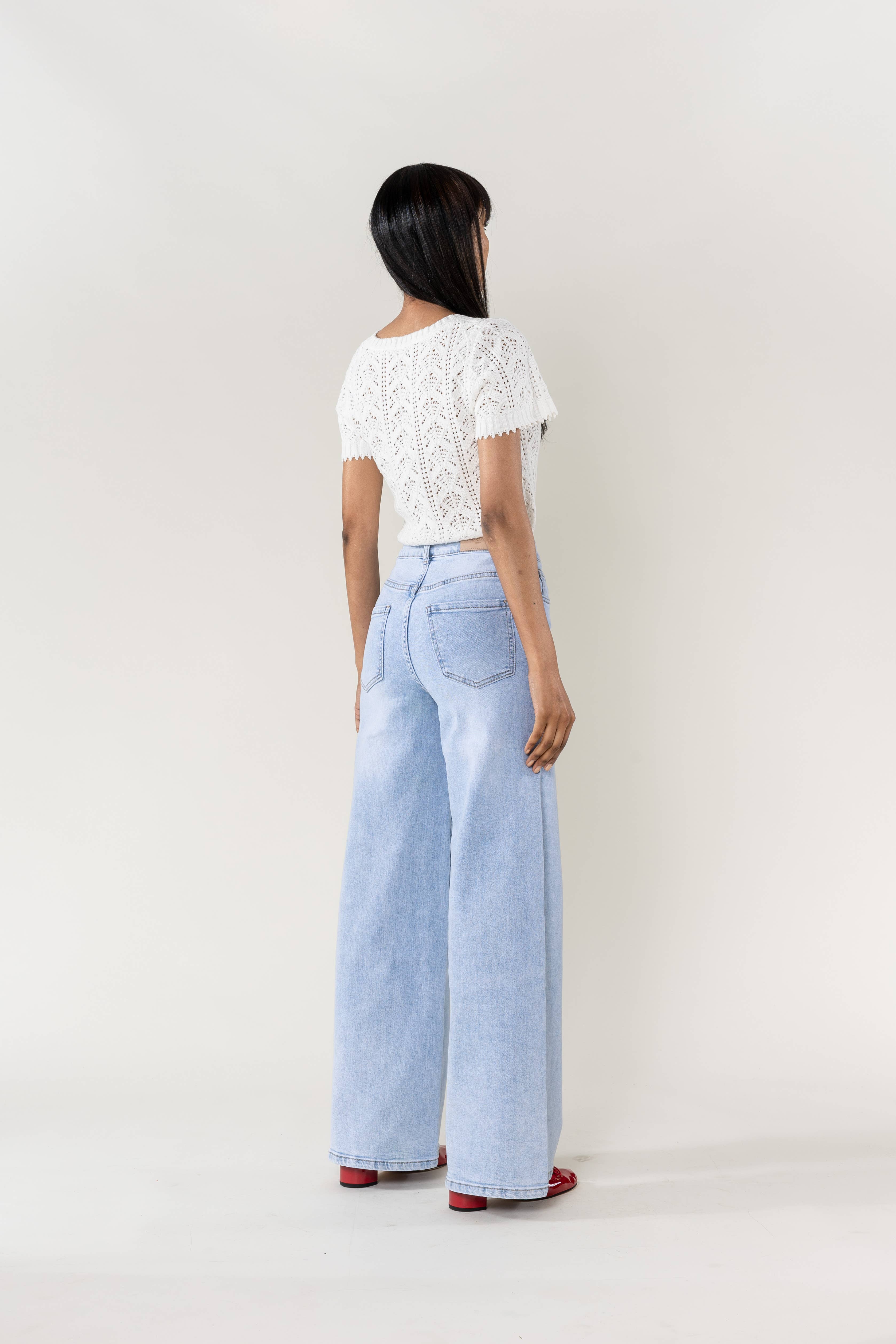 Nina Carter - Vente Jean – femme - Nina Carter super WIDE LEG taille haute stretch YY30019