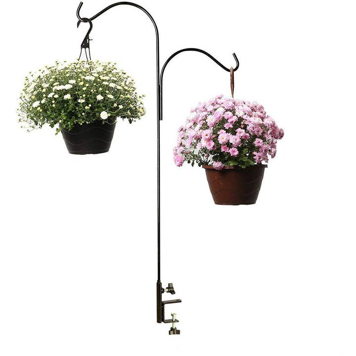 Ashman Online - Wholesale Outdoor Ornament/Decor - Ashman Double Span Black Deck Hook (2 pack), 46-Inch Length, Super Strong and ideal for Bird Feeders, Hanging Baskets, Lanterns, Wind Chimes.