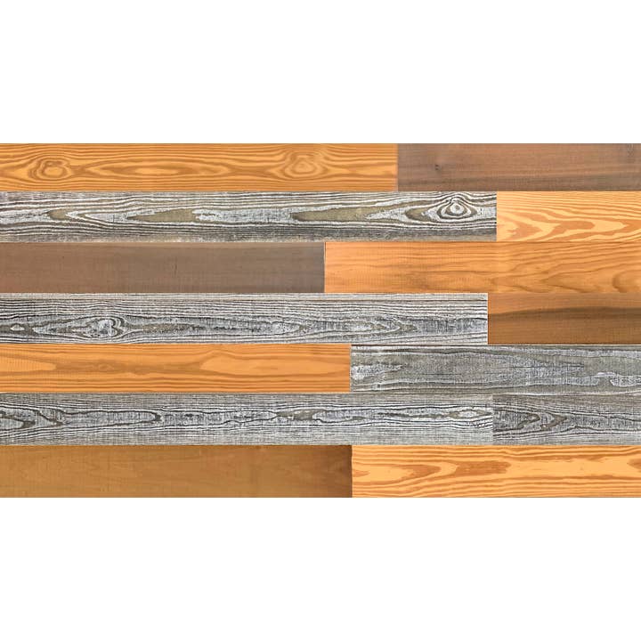 Multi Color Accent Wood Planks for Interior Wall Decor for wholesale by Wood Art Products LLC