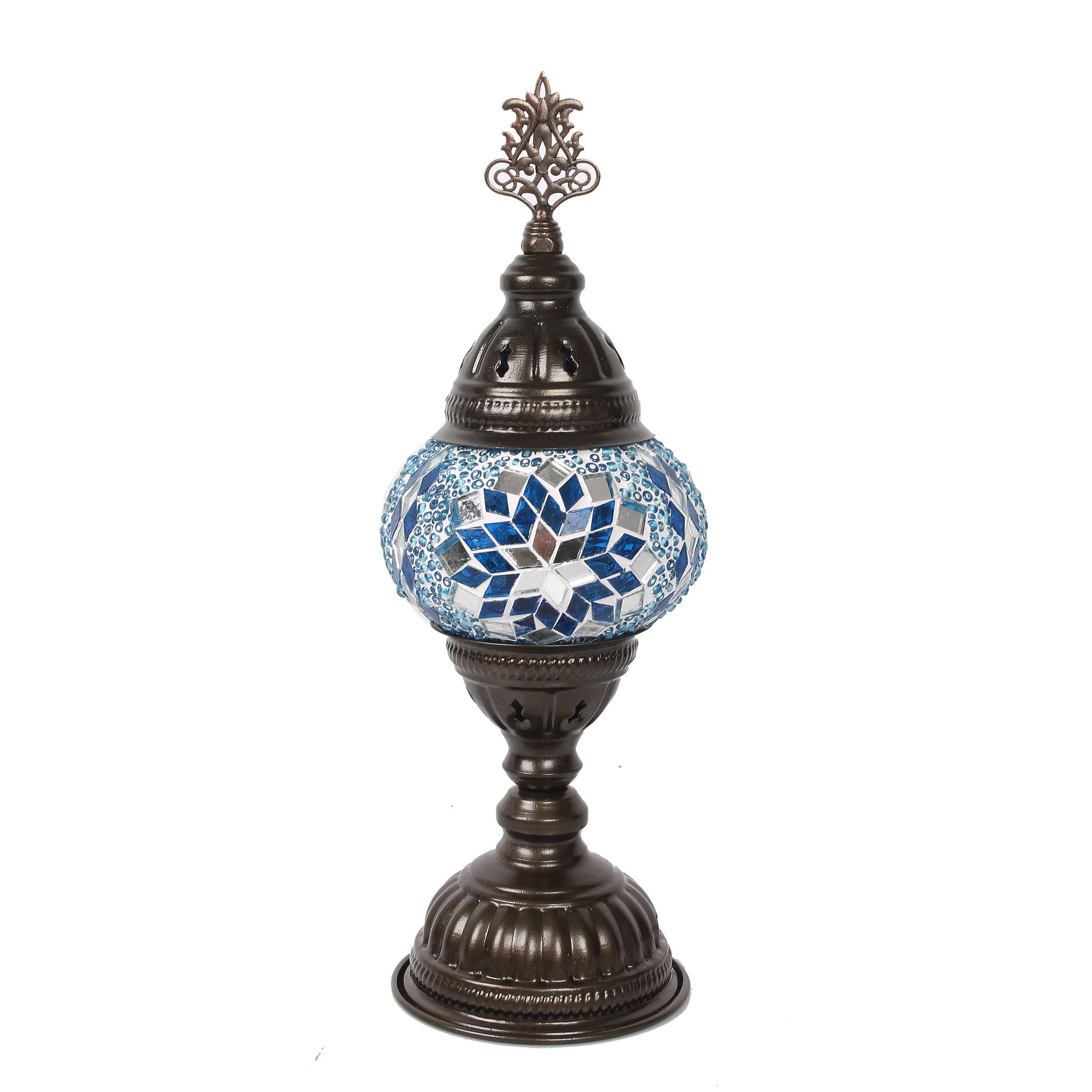 Import Corner - Wholesale Night Light - 96310: 3" PRESSED MOSAIC SHADE "NIGHTLIGHT" TABLE LAMP - BOX3
