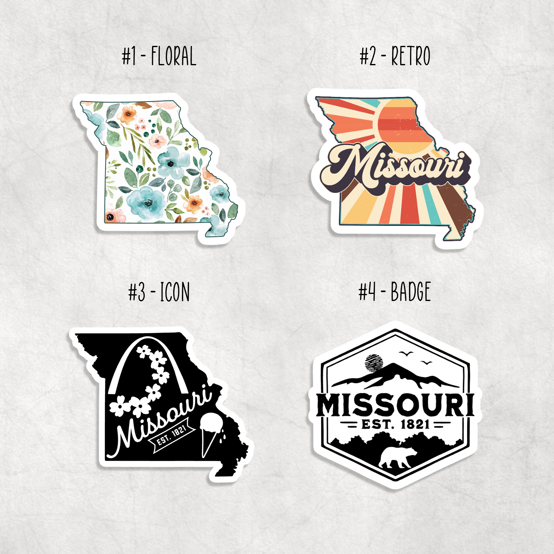 Expression Design Co - Wholesale Sticker - Missouri Stickers1