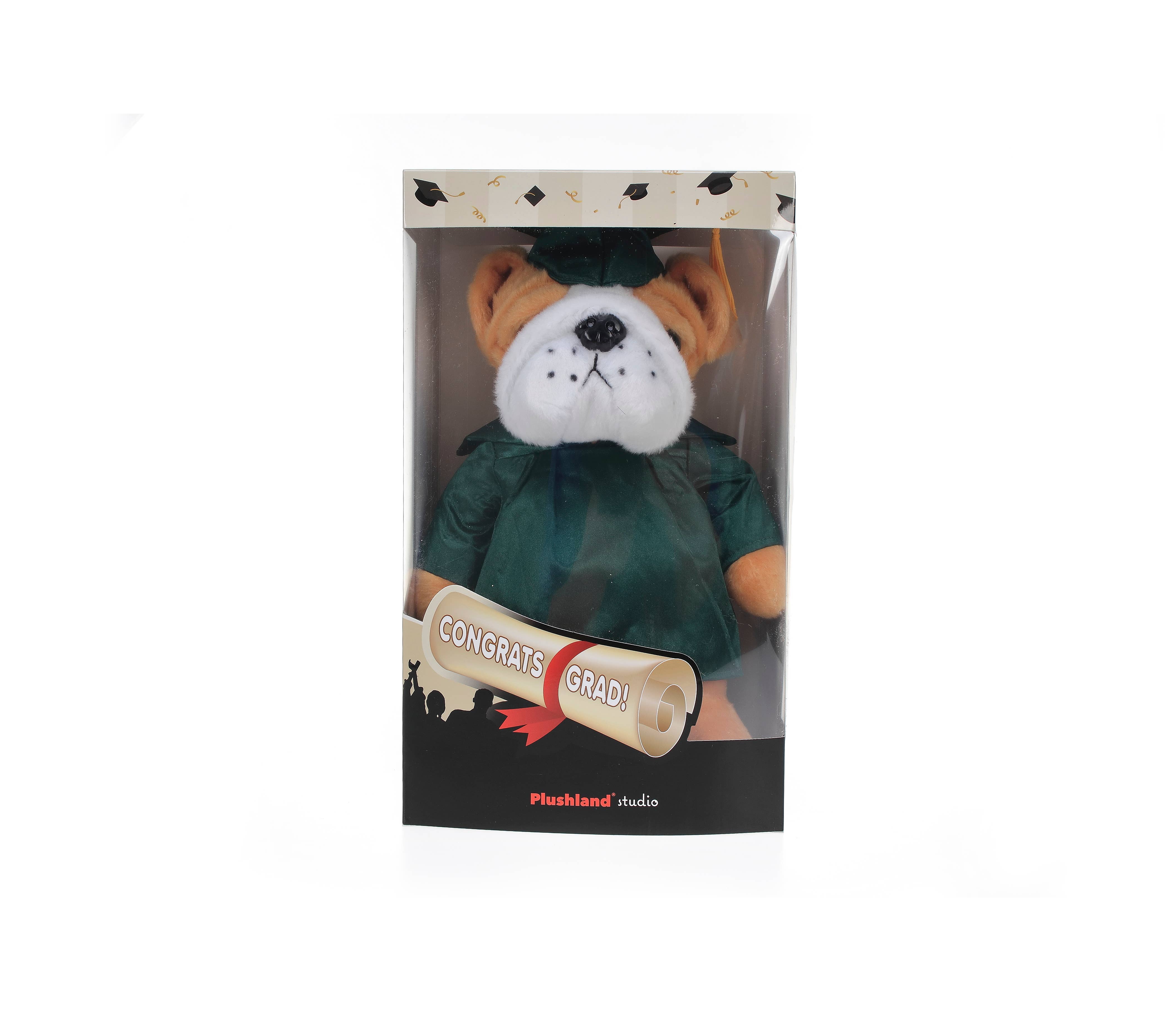 Plushland – Großhandel Kuschel-/Plüschtier – Kind & Baby – Abschluss-Tiere — Bulldog 11" mit individuellem Aufdruck6