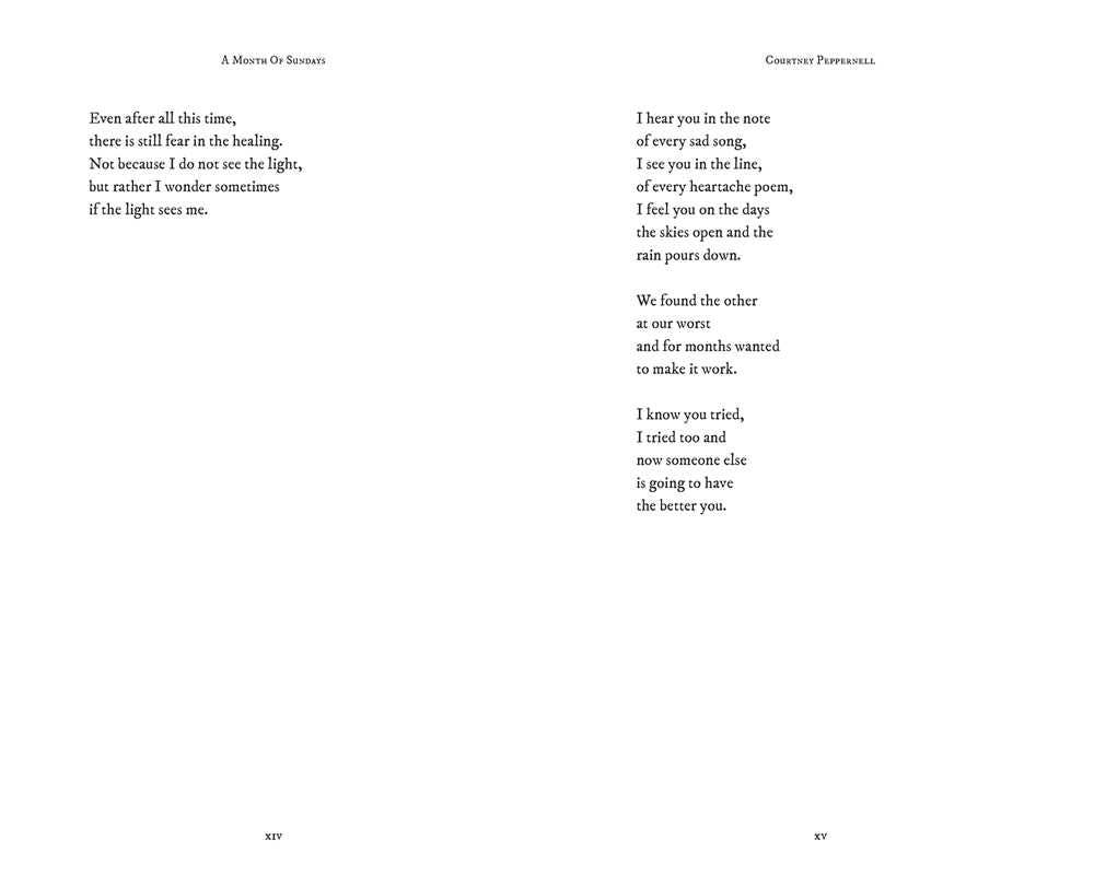 Simon & Schuster - Wholesale Poetry & Drama - Month of Sundays by Courtney  Peppernell6