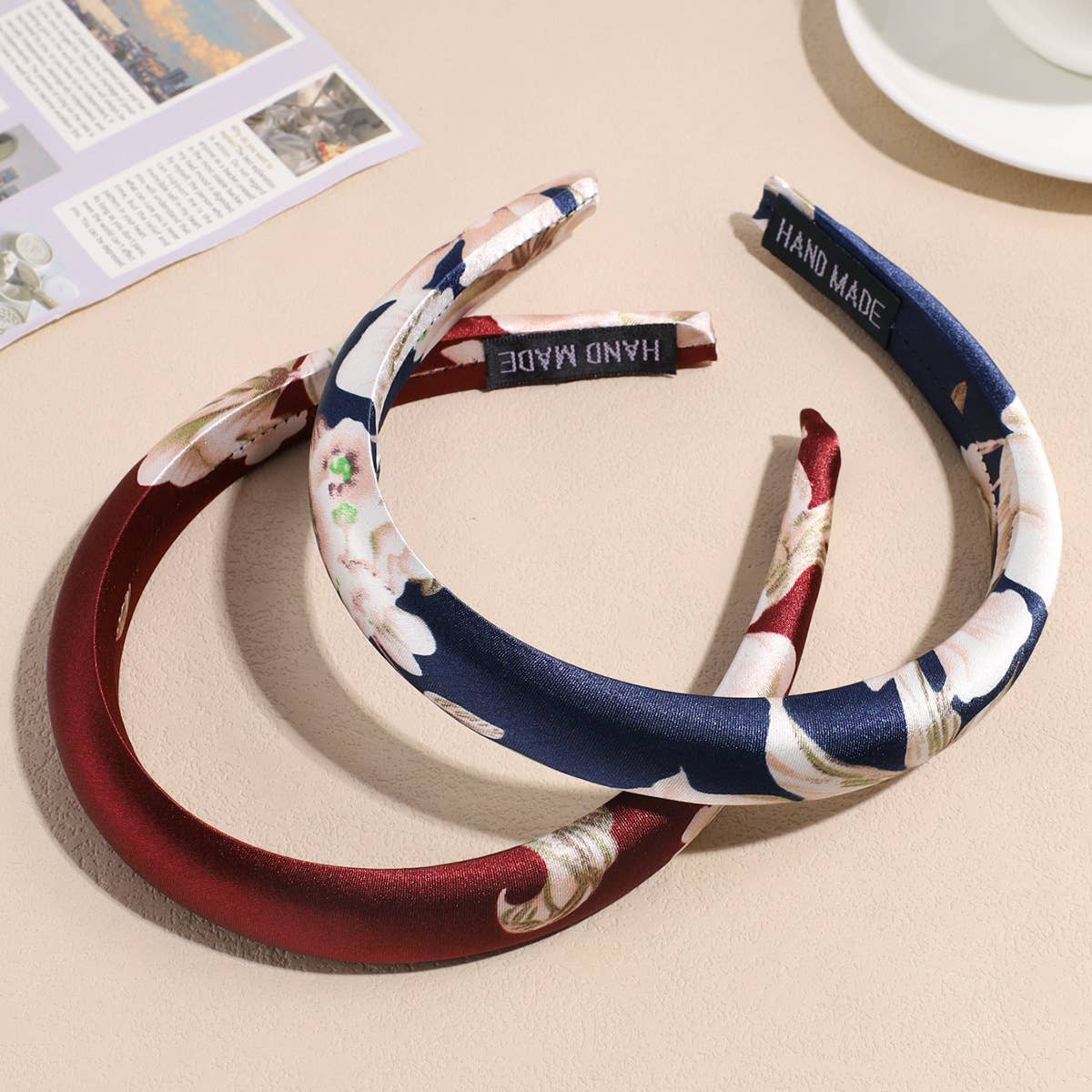 MKS America - Wholesale Fashion Headband - Women's - Fashionable Satin Floral Sponge Headband8