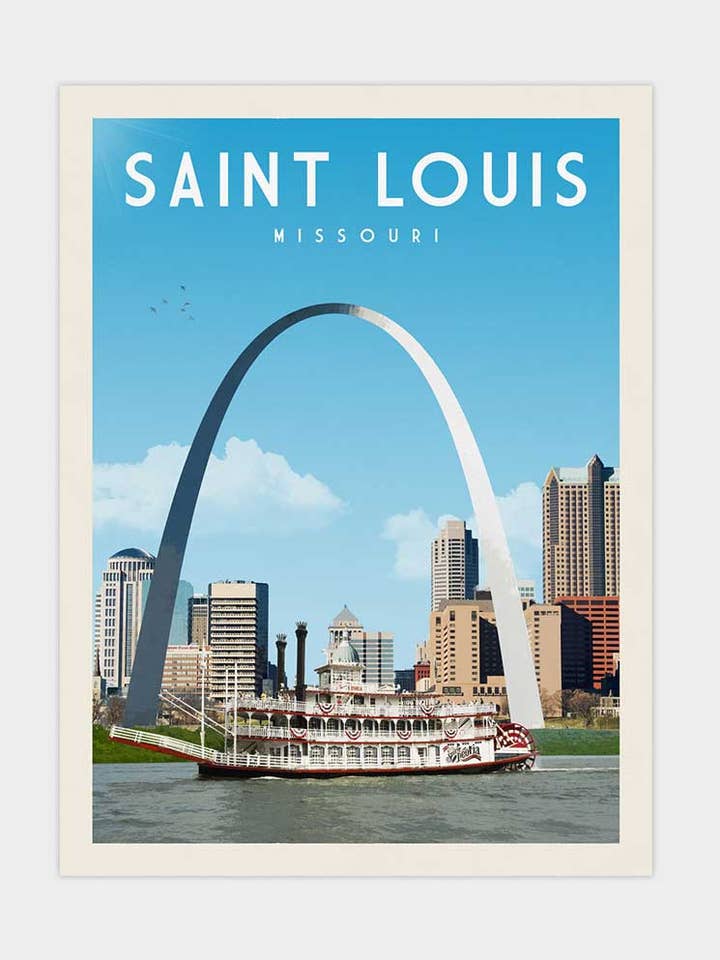 Saint-Louis, Missouri - Impression de voyage vintage pour la vente par Vintaprints