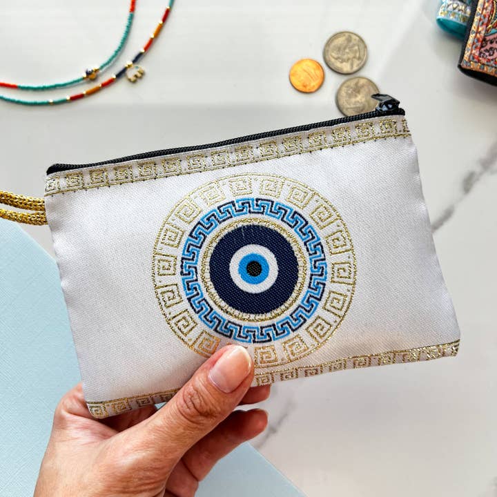 Umays Boho – Porta-moedas - Mulher por atacado – Bolsa de tecido Evil Eye, Bolsa Boho Coin artesanal