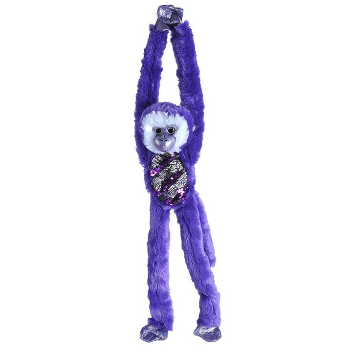 Wild Republic - Vente Peluche – enfant et bébé - Animal en peluche violet à paillettes à suspendre, 22 pouces