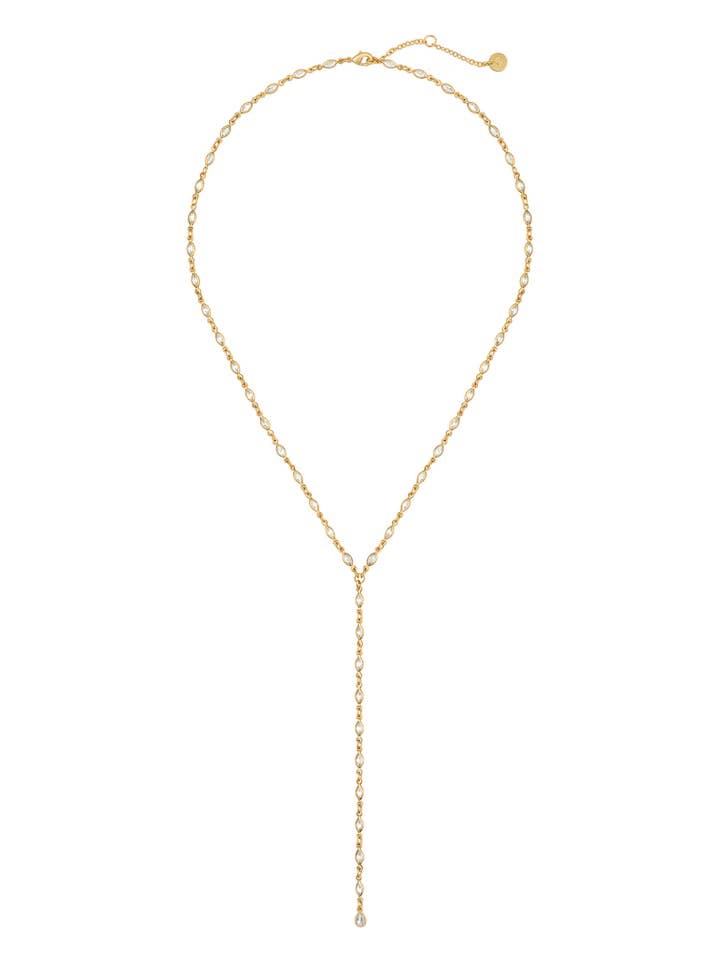 PORTIA MARQUISE LARIAT NECKLACE for wholesale by Kinsey Designs
