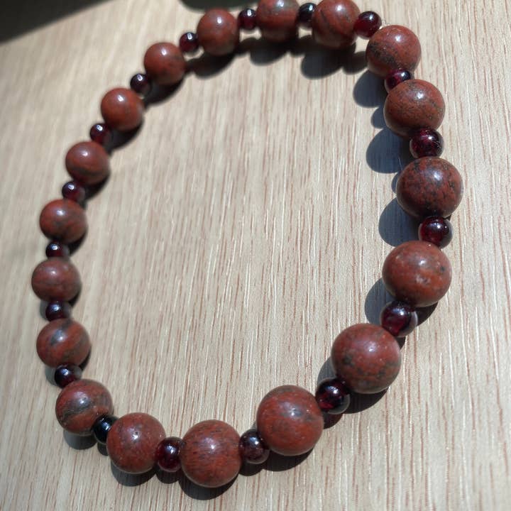 Kamicr8tions - Wholesale Beaded Bracelet - Red Jasper/Garnet Bracelet