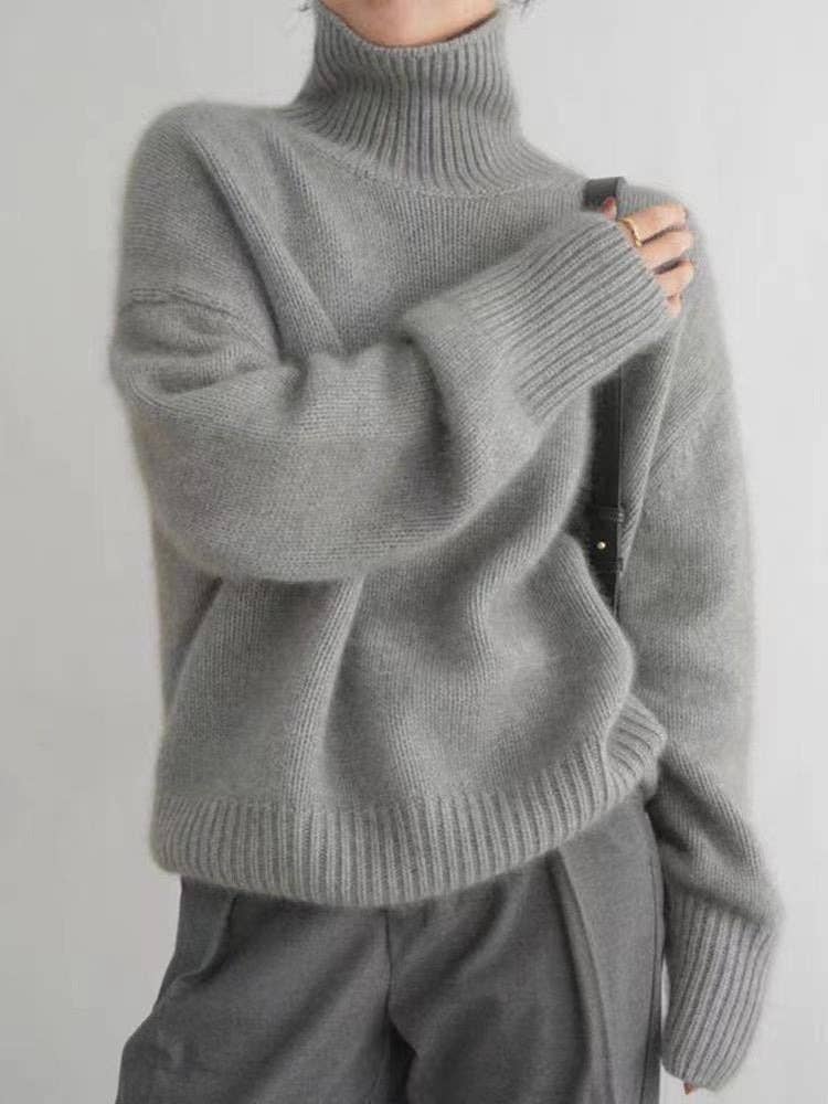 Marayn - Wholesale Knitted jumper – Women′s - Soft Knit Turtleneck Cozy Chic Korean Style (Copy)9