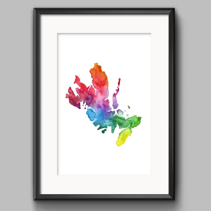 Skye Map Print for wholesale by Sarah Leask Studio