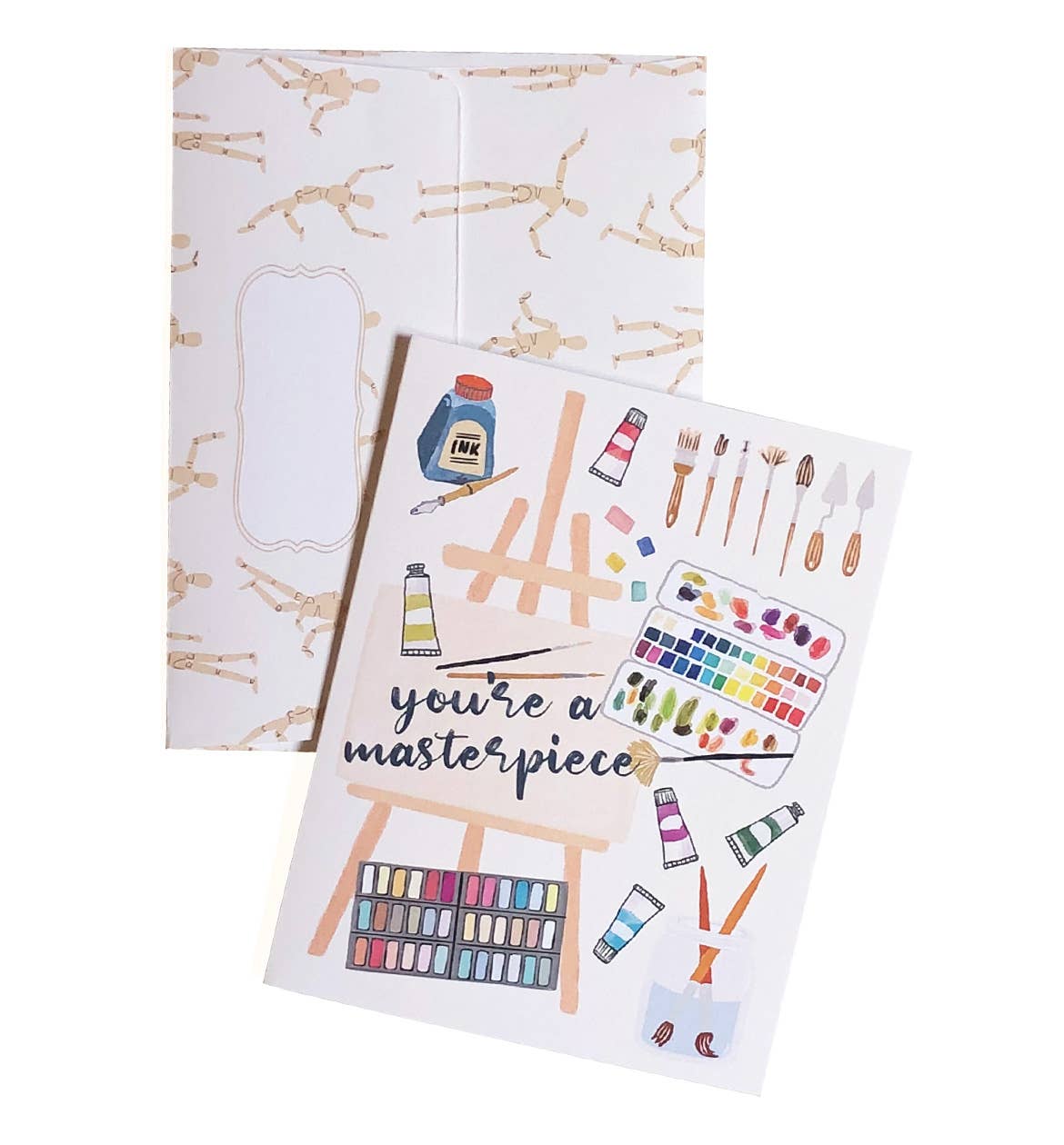 Artistry Cards - Wholesale Friendship Card - You're a Masterpiece – Art Supplies Themed Appreciation Card0
