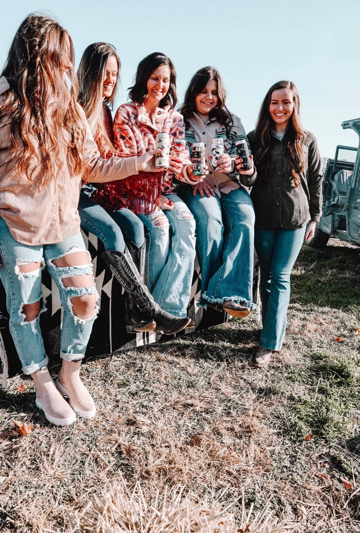 The Front Porch Label - Vendita all'ingrosso Rivestimenti per bottiglie e lattine - Black Brandin' Tall Coozie, confezione da 24