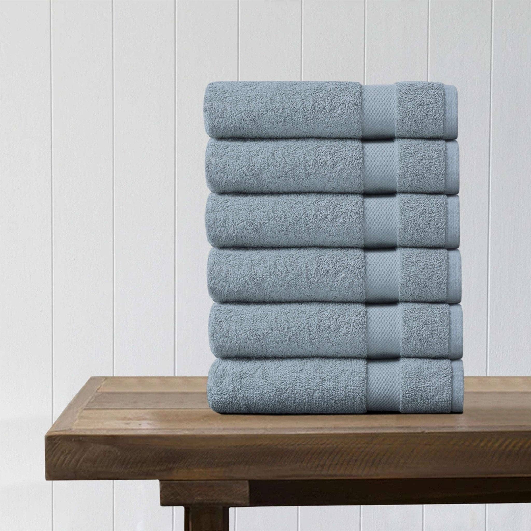Delara - Wholesale Towel Set - 100% Organic Cotton Quick Dry Wash Cloth (Pack of 6)4