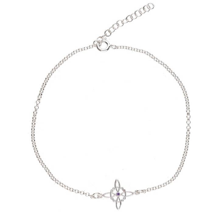 Vives de la Cortada S.L - Wholesale Link & Chain Bracelet - Small Witch's Knot Anklet in 925 Sterling Silver2