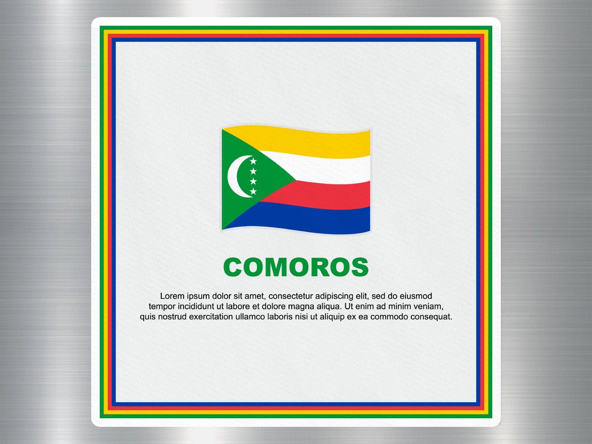 GraffMerch.com - Wholesale Sticker - Comoros Travel Sticker0
