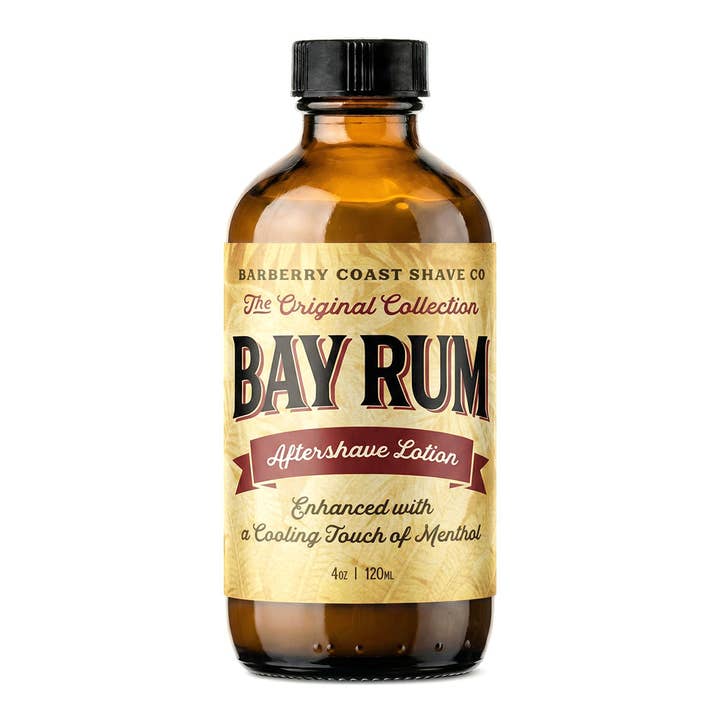 Bay Rum 2-in-1 Aftershave Lotion & Daily Moisturizer for wholesale by Barberry Coast Fine Grooming Accoutrements