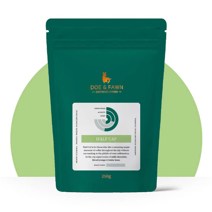 Half Caf for wholesale by Doe & Fawn Coffee Roasters