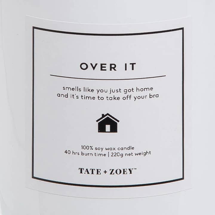White Over It Candle Soy Wax Scented for wholesale on Faire1