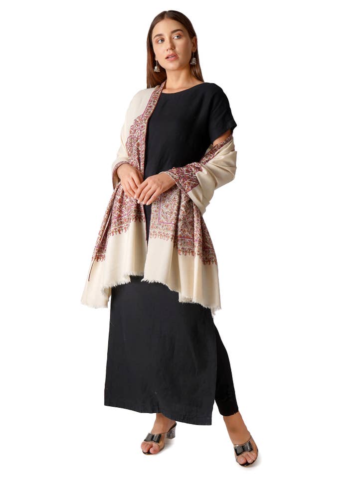 Pashmina Shawl for Women – Sophisticated and Stylish - Off White for wholesale by PASHWRAP