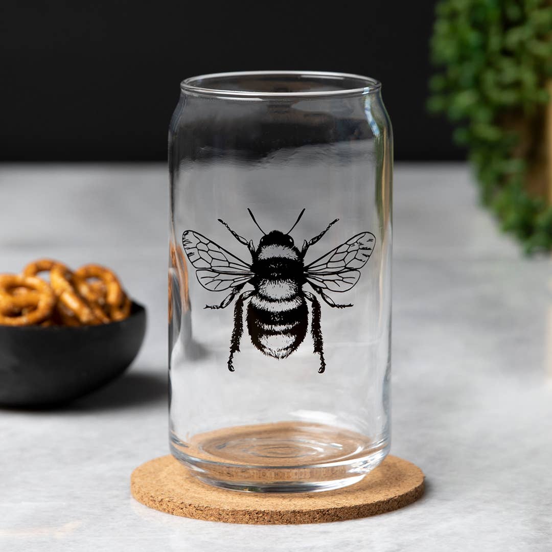 Counter Couture - Vente Verre/tasse - Verre de canette de bière d'abeille | Tasse en verre | Tasse à café glacé3