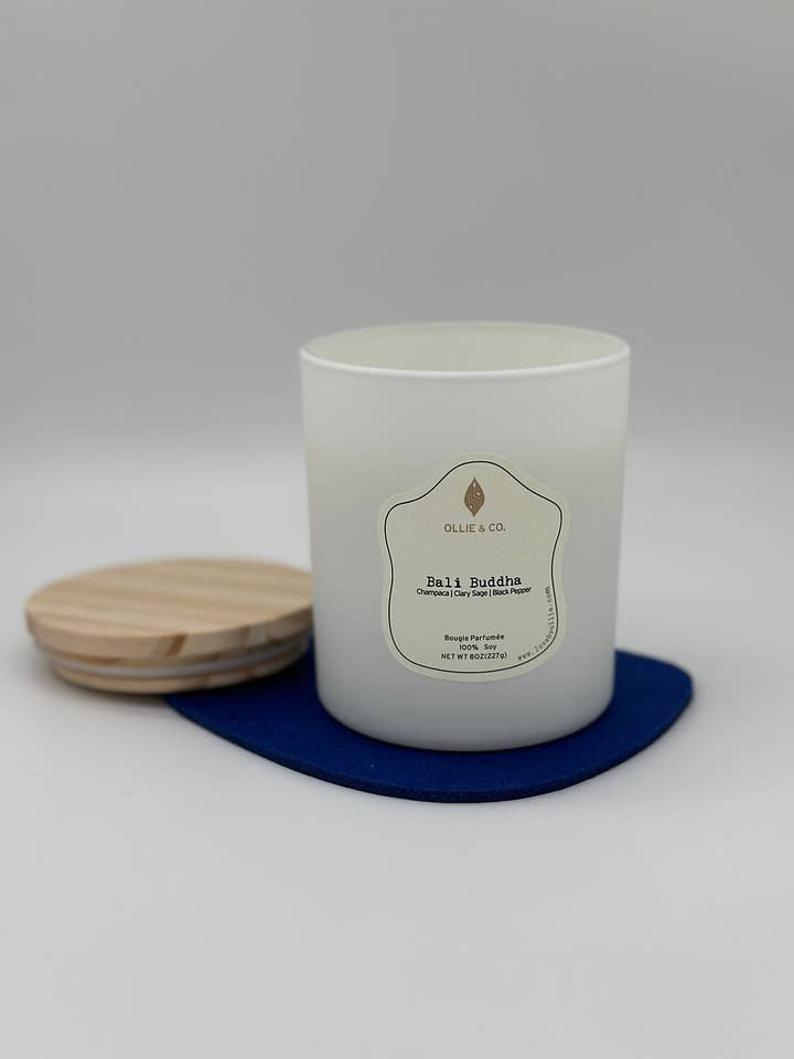 Bali Buddha 8oz Candle for wholesale by Ollie & Co. | Unique Home Fragrance