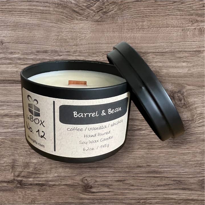 Barrel & Bean - Vela em Lata 4oz & 8oz por atacado de LeBox Gifts