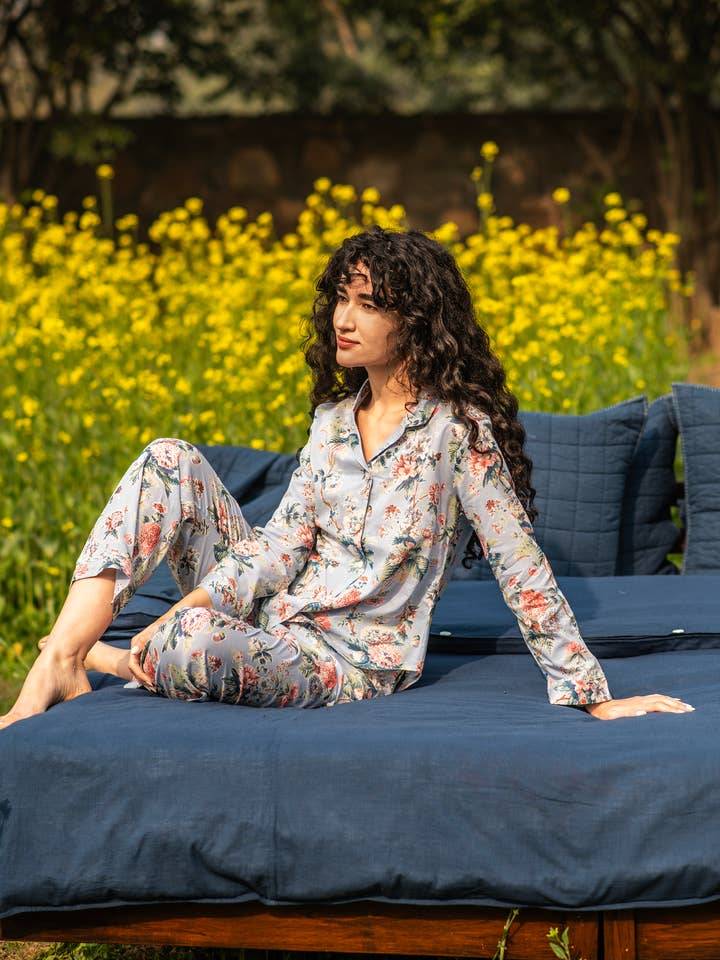 Conjunto de Pijama Chelsea Chambray Vanessa XL 2025 por atacado de Handprint