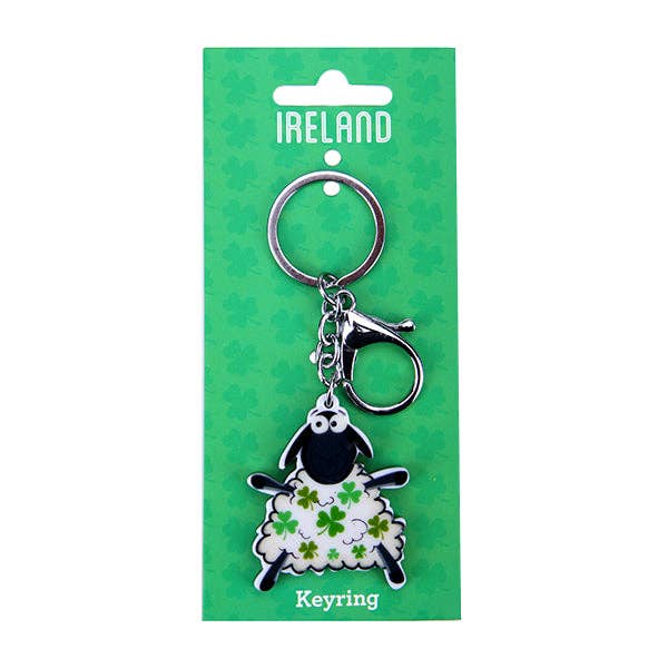 Eurostick - Wholesale Keychain - Unisex - Irish Shamrock Sheep Keyring